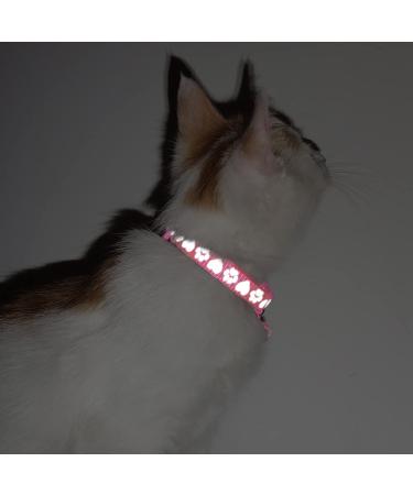Joytale Reflective Breakaway Cat Collars with Bell - 2 Pack Kitten Pink | Adjustable Sizes 6-9 & 9-13 for Boy and Girl Cats - Buy Online on SooperMarket.com