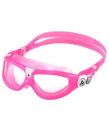 Aquasphere Seal Kid |Swimming glasses swimming goggles for children from 3 years with UV protection silicone seal and fittings and leak-free glasses for boys & girls.Rosa - clear lens