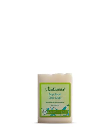Just Nutritive Boy's Facial Acne Clear Soap | Gentle Facial Cleanser for Boys | Natural Acne Face Cleanser | Cleansing Acne Soap for Sensitive Skin 2 Oz
