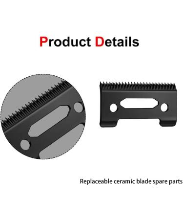 Nicfaky 4 Pcs Ceramic Blade Ceramic Replacement Cutter 28 Teeth Ceramic Clipper Blade Replacement Cutter 2-Hole Clipper Black - Buy Online on SooperMarket.com