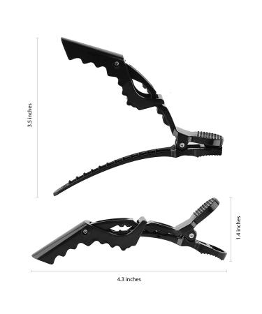 Professional Hairdresser Clips - 12 Pack Combi-Clip Hair Terminals | Plastic Hair Clips for Women in White & Black - Buy Online on SooperMarket.com