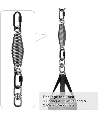 SELEWARE Heavy Boxing Punching Bag Spring Hanging Kit  300LB Capacity Heavy Duty Spring with Swivel & 2 Carabiners  360 Rotational Hanging Accessory for Heavy Boxing Punching Bag With Swivel - B - Buy Online on SooperMarket.com
