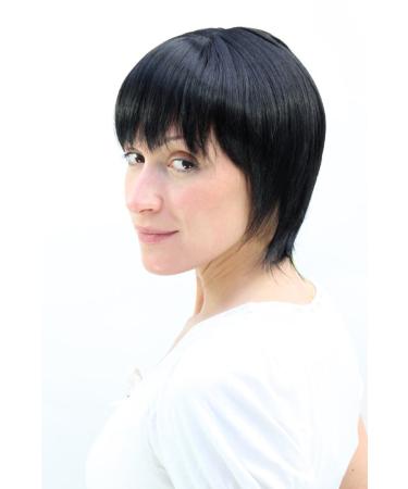 WIG ME UP 1003-1 Short Black Straight Frayed Bob Wig | Best International Shipping - Buy Online on SooperMarket.com