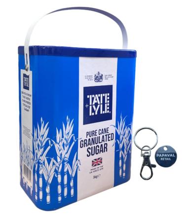 Pure cane Sugar Drum Pack of 3kg with Key Ring (Granulatede Sugar Drum)