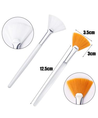 4 Pcs Soft Facial Applicator Brushes for Peel Glycolic Mask - Orange-White - Buy Online on SooperMarket.com