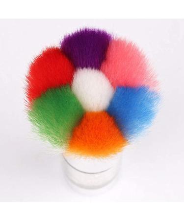Colorful Acrylic Nail Brush Cleaner - Dust Removal Tool for Nail Art - Silver Makeup Brush - Buy Online on SooperMarket.com