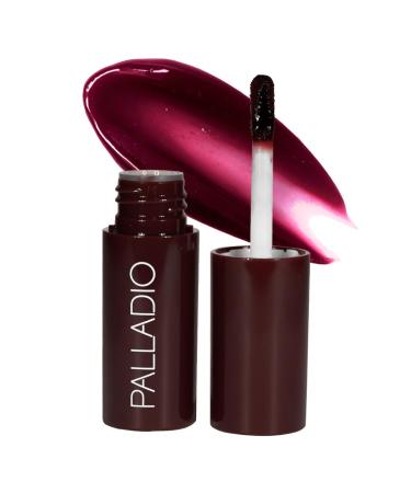 Palladio Jelly Tint Liquid Stain for Cheeks & Lips Vivid Color Lip Stain Lightweight Non-Sticky and Transfer-proof Natural Finish Makeup Wineberry
