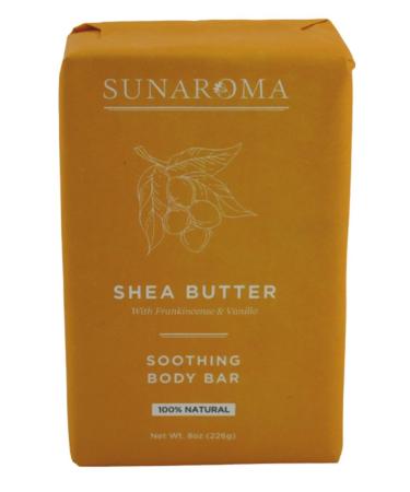 Sunaroma Shea Butter Soap Bar 8 Ounce - Pack of 2 | Best Natural Moisturizing Soap for Skin | International Shipping Available - Buy Online on SooperMarket.com