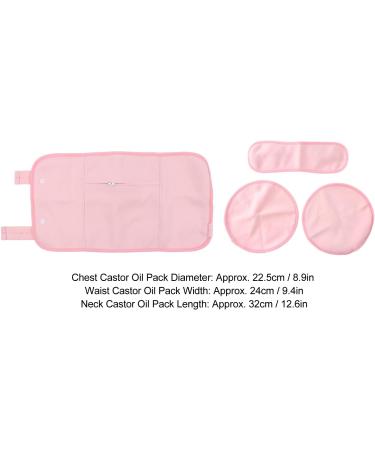 Castor Oil Wrap Set - Reusable Waist & Neck Packs for Liver Detox Thyroid Health & Sleep | Washable Breast Packs for Health Care - Buy Online on SooperMarket.com