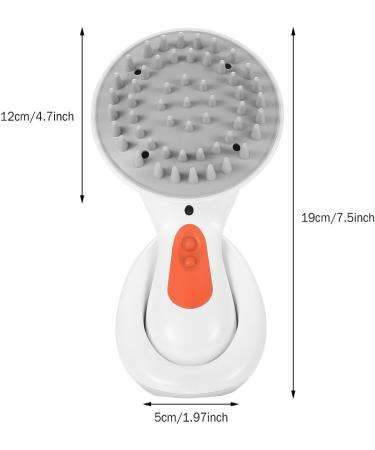 Scalp Massager for Hair Growth Electric Silicone Scalp Exfoliator Manual Shampoo Brush Head Massaging Brush Vibration Scrubber Stress Relieve - Buy Online on SooperMarket.com