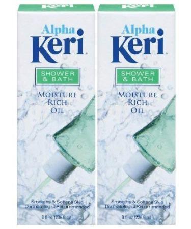 Keri Shower & Bath Oil - 8 oz - 2 pk 8 Fl Oz (Pack of 2)