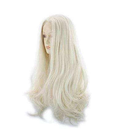 BGHJUE Blonde Lace Front Wig - 26-Inch Silk Straight Heat Resistant Synthetic Wig for Women - Glueless & Stylish - Buy Online on SooperMarket.com