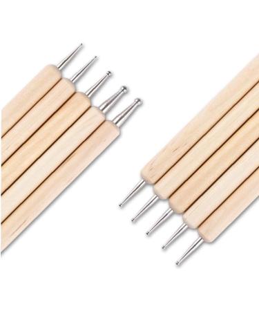 TOSSPER 5pcs 2-Way Wooden Dotting Pen Set | Marbleizing Tool & Nail Art Dotting Kit for Creative Designs - International Shipping Available - Buy Online on SooperMarket.com