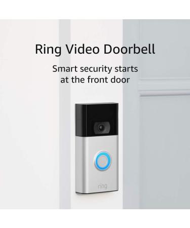 Ring Video Doorbell - 1080p HD video, improved motion detection, easy installation  Satin Nickel Satin Nickel Doorbell only