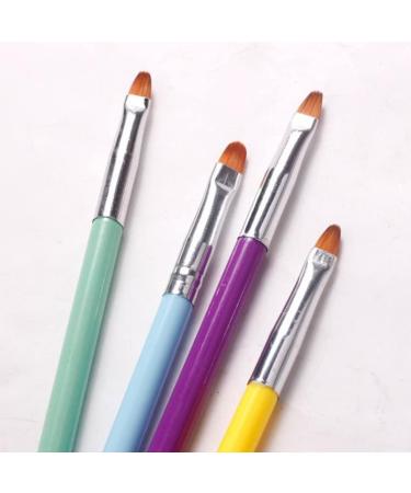 1PC Dual Ended Nail Gel Brush Acrylic Nails UV Gel Picker Extension Brush Pen Spatula Manicure Tool Purple - Buy Online on SooperMarket.com