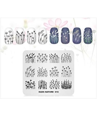 Nature Series Flowers Nail Art Stamping Plate - Alexnailart NA016 - Buy Online on SooperMarket.com