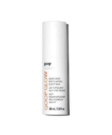 goop Beauty Sleep Milk Serum | Face Exfoliator & Moisturizer to Smooth Uneven Texture Wrinkles & Pores | Glycolic Acid & Hyaluronic Serum | Dark Spot Corrector | Paraben & Silicone Free | 1 fl oz 1 Ounce (Pack of 1) Multicoloured