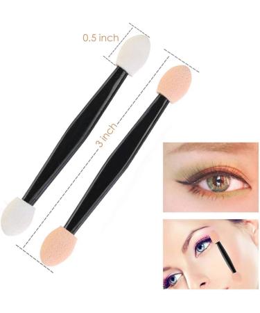JASSINS 150 Pack Eyeshadow Applicators Disposable Eyeshadow Sponge Brush Double-Sided Eye Makeup Sponge Applicators (Skin+White) - Buy Online on SooperMarket.com
