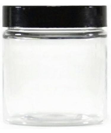 3 Pack 250ml Transparent Plastic Cosmetic Containers with Black Lid - Refillable Empty Cream Bottles & Lotion Storage for Ointments - Buy Online on SooperMarket.com