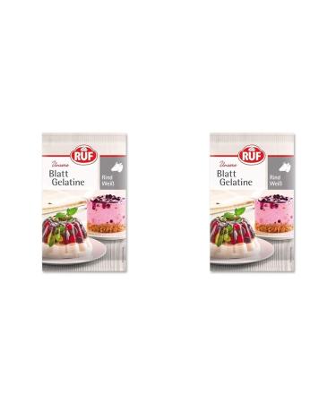 Call leaf gelatin from beef halal certified 100% cattle gelatin for consolidating gummy bears desserts and sweets gluten-free 12 leaves (pack with 2) 20 g (2-pack) beef