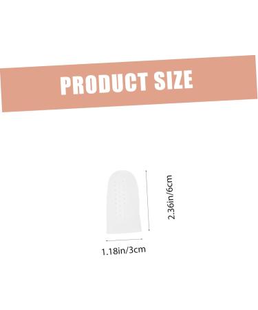 Lurrose High Heel Protectors - 8 Pairs Silicone Gel Sleeves for Foot Pain Relief - Orthopedic Protective Case - White 6x3cm - Buy Online on SooperMarket.com