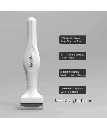 Professional Microneedle Derma Stamp for Hair & Beard Growth - 175 Titanium Pins for Face, Skin Care - Men and Women Home Use | 1.0mm - Buy Online on SooperMarket.com