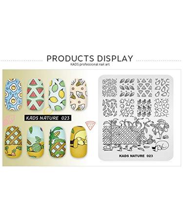 Nail Art Stamping Plates | Fruit & Vegetable Ice Cream Patterns | DIY Manicure Tools NA023 - Buy Online on SooperMarket.com