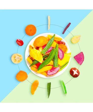 16 types of comprehensive crispy fruits and vegetables Instant dried crispy fruits&vegetables snack mixed okra mushrooms purple potato bananas Ready-to-eat Dried fruits and vegetables (60g 1 bag) 60g 1 count (Pack of 1) - Buy Online on SooperMarket.com