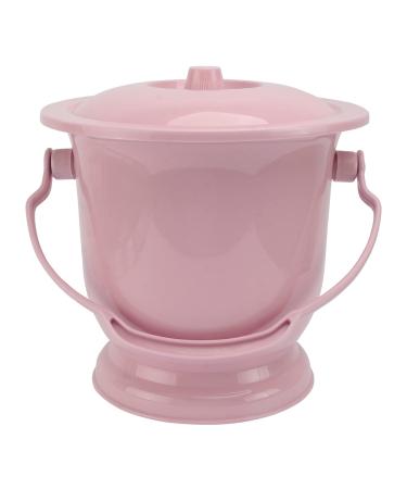 Angoily Chamber Pot with Lid Handle Urine Pots Bedpan Urine Bucket Potty Urinal Bottles for Home Pink