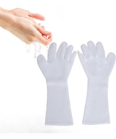 Hydrating Cracked Hand Gloves 1 Pair Moisturizing Gloves Washable Skin Firendly Gel Lining White for Hands Care - Buy Online on SooperMarket.com