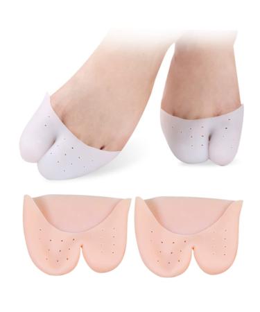PLAFOPE 2 Pairs Toe Sleeves Shoe Covers Big Toe Protection Pointe Cushion Toe Protector With Hole Protective Case Protector Toe Cover