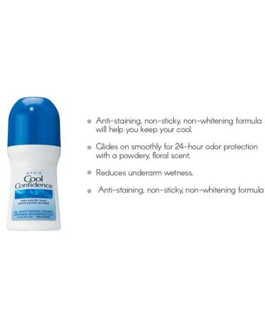 Avon Cool Confidence Baby Powder Scent Roll-on Anti-perspirant Deodorant 2.6 Fl Oz - Bonus Size - Buy Online on SooperMarket.com