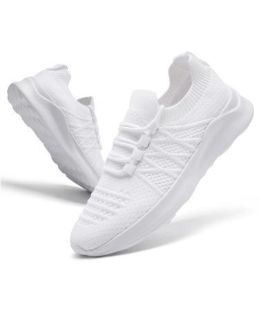 ZDFQLGV women sports shoes tennis shoes running shoes slip on shoes hiking shoes fitness shoes fitness shoes outdoor leisure shoes light comfortable and breathable shoes 38 EU white