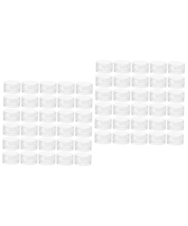 FRCOLOR 60 Pcs Cream Jar Cream Jar Travel Creams Bottles Creme Makeup Cosmetics Cream Bottles Face Cream Jars Body Butter Jars Refillable Cosmetic Jars Eye Shadow Clear Jar Bead Filling