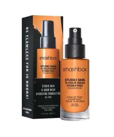 Smashbox Studio Skin 24HR Hydrating Foundation - 4.0 Medium Dark Warm Peach - 1 fl oz - Buy Online on SooperMarket.com