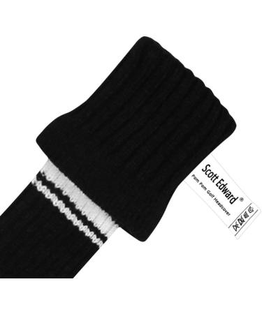 Scott Edward Handmade Knit Wood Golf Covers - 4 Piece Set for Driver, Fairway Wood, and Hybrid - Black and White Dot Design - Fits up to 460cc - Premium Quality - Buy Online on SooperMarket.com
