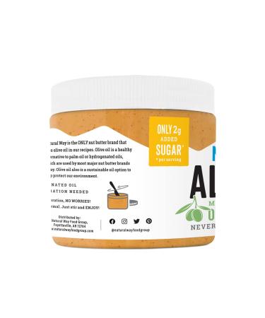 Natural Almond Butter Honey Jar 16oz - Olive Oil, No Hydrogenated Oils, Non-GMO, Gluten Free - 1lb Honey Pack - Buy Online on SooperMarket.com