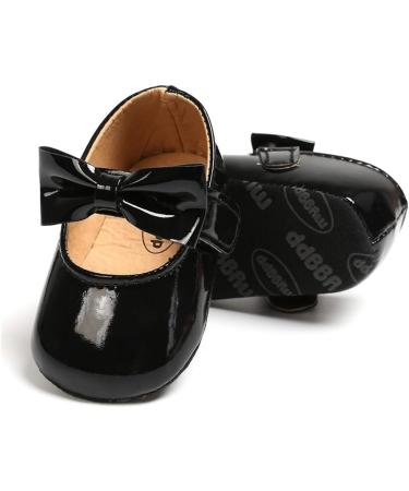 RVROVIC Baby Girl Moccasins | Infant Princess Sparkly Soft Sole Shoes | 0-6 Months | Black - Buy Online on SooperMarket.com