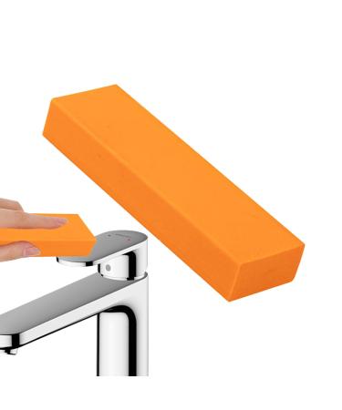 Faucet Stain Eraser - Rubber Dirt and Stains Remover Kitchen Tool Pot Bottom Scratch and Rust Remover Dirt and Stains Cleaner Orange Color for Faucet Kettle Dalynn