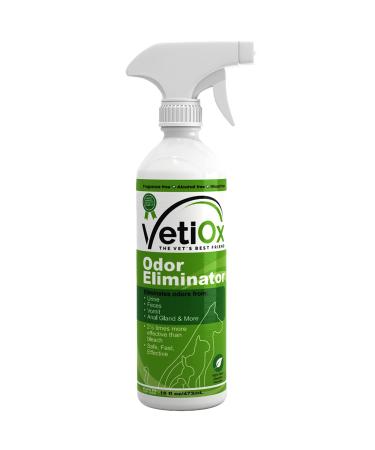 VetiOx Pet Odor Eliminator, Veterinarian Strength Dog and Cat Deodorizer, 16 oz Trigger Spray Bottle