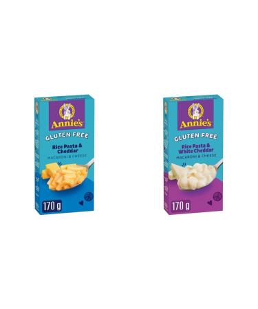 Annie s Homegrown Gluten Free Rice Pasta & Cheddar Macaroni & Cheese 170 Gram (Imported from Canada) & Gluten Free Rice Pasta & White Cheddar Macaroni & Cheese 170 Grams