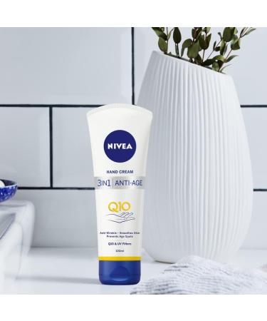 NIVEA 3in1 Q10 Anti-Age Care Hand Cream (100ml) | Reduces Wrinkles with Q10 and UV Filters | Moisturizing for 24 Hour Hydration - Buy Online on SooperMarket.com