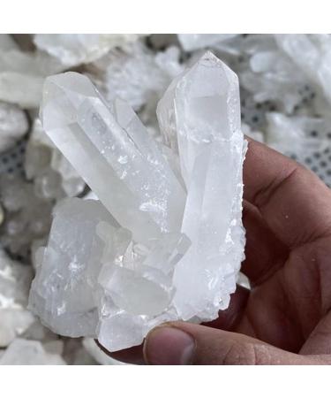 Home Decoration Natural Beautiful White Crystal Cluster Clear Quartz Raw Ore Crystals Point Specimen Home Decor Crafts Ornaments Stones Crystal (Size : 60-70g) - Buy Online on SooperMarket.com