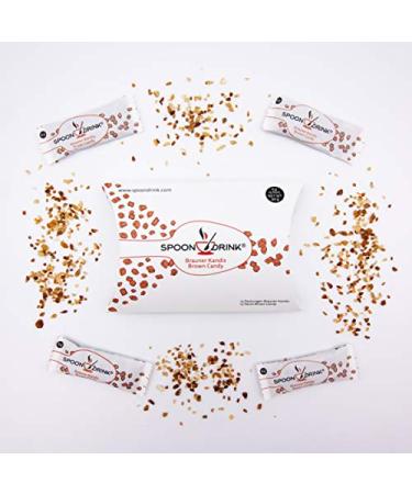 Spoondrink Brauner Kandiszucker Pillowbox (3 pcs. 15 sticks) - 15 Kandiszucker sticks in a practical box |perfectly dosed tea sugar