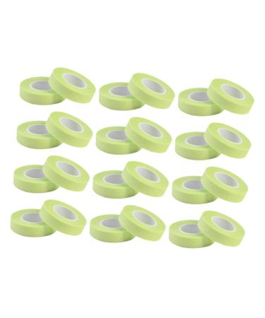 Angoily 24 Rolls Eyelash Tape Fabric Eyelash Tape Lash Tools Eyelash Extension Supplies Colored Duct Tape Eyelash Tape Adhesive Fabric Hair Care Product Cosmetic Non-Woven Tape 900x1.1cm Green