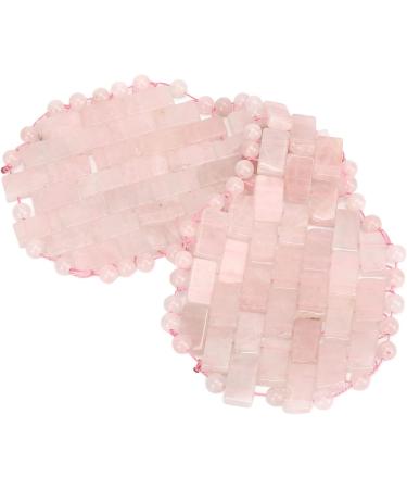 Jadestone Eye Pad - Reduces Stress & Swelling | Rose Quartz Sleep Eye Pad in Pink - Buy Online on SooperMarket.com