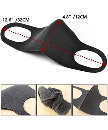5PCS Reusable Cotton Fabric Fashion Protective Unisex Black Dust Cotton Washable - Buy Online on SooperMarket.com