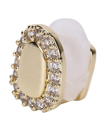 Teeth Grillz For Men Women Iced Grillz Teeth Grillz Bling Grillz Teeth Decoration Single Tooth Bling Teeth Accessories Decoration For Halloween Party Hip Hop Grillz Teeth (#1)