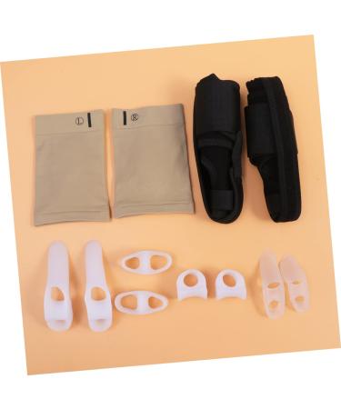 Healeved 12pcs Toe Strap Kit - Gel Toe Separator & Big Toe Straightener Set for Arch Support Bands and Silicone Holder - Black - Buy Online on SooperMarket.com