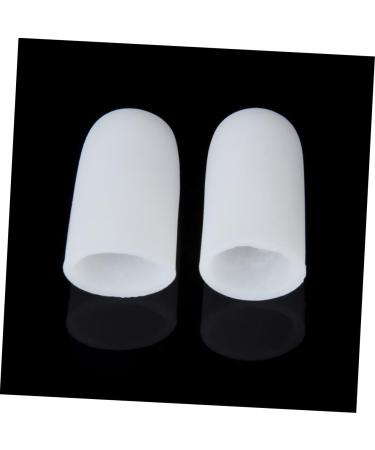 Gel Toe Protector Sleeve - Foot Care Blisters Splitter Cover Caps - White Thumb Protector Pair - Buy Online on SooperMarket.com